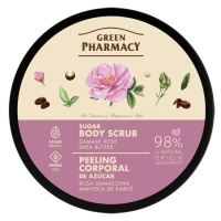 Green Pharmacy Sugar Body Scrub - cukrový tělový peeling, 200 ml Damask Rose ● Shea Butter - dam