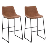 Sada dvou hnědých barových židlí FRANKS, 127363