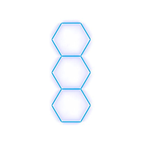 Escape6 Kompletní LED hexagonové svítidlo modré, rozměr 3 elementy 97 × 246 cm