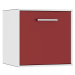 mauser Závěsný samostatný box, 1 výklopná barová dvířka, šířka 385 mm, čistá bílá / rubínová