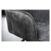 LuxD Designová otočná židle Rahiq tmavě šedý samet - Skladem