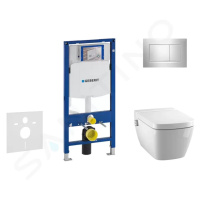 GEBERIT Duofix Modul pro závěsné WC s tlačítkem Sigma30, lesklý chrom/chrom mat + Tece One sprch
