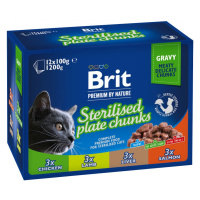 Brit Premium Cat kapsa Sterilised Plate 1200g(12x100g)