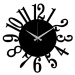 Wallity Dekorativní nástěnné hodiny Polas 48 cm černé