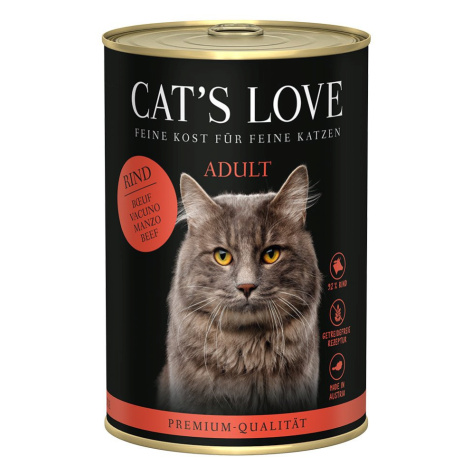 Cat´s Love čisté hovězí maso 6 × 400 g Cat's Love