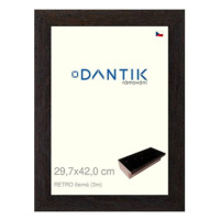 DANTIK rámeček 29,7 × 42, RETRO černý plexi čiré