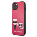 Karl Lagerfeld KLHCP13SPCUSKCP hard silikonové pouzdro iPhone 13 Mini 5.4" fushia Ikonik Karl & 