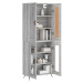 vidaXL Skříň highboard šedá sonoma 69,5 x 34 x 180 cm kompozitní dřevo