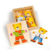 Bigjigs Toys Dřevěné oblékací puzzle v krabičce - Pan Medvěd