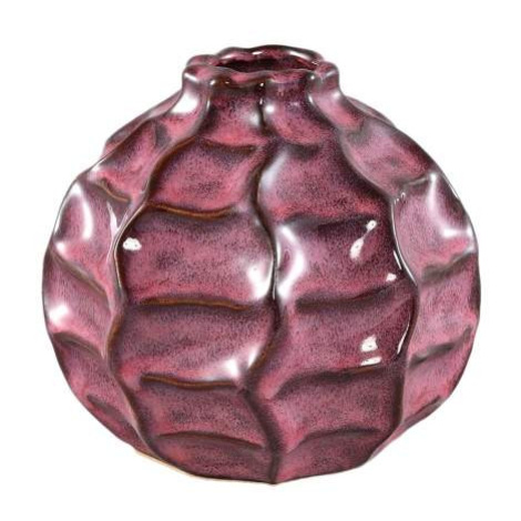 Váza koule s úzkým hrdlem keramická EVYS XS červená 14cm