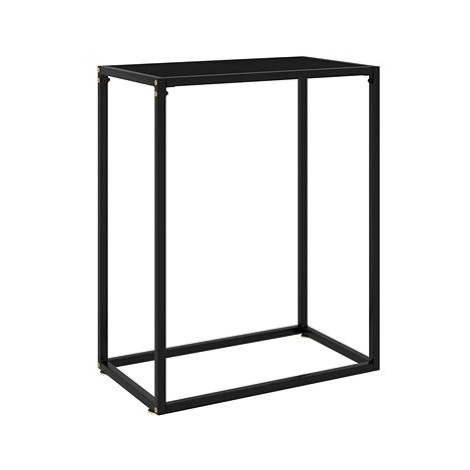 Konzolový stolek černý 60 × 35 × 75 cm tvrzené sklo SHUMEE