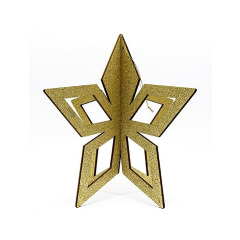 Decoled zlatá hvězda, 3D, 80 cm
