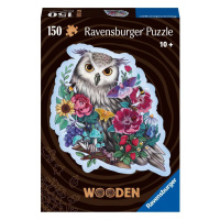 Ravensburger Puzzle - Tajemná sova 150 dílků, dřevěné