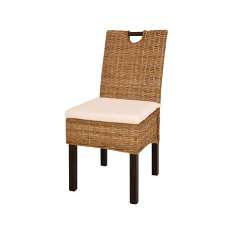 Jídelní židle 6 ks ratan kubu a mangovníkové dřevo SHUMEE