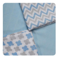 XKKO BMB Bambusové ubrousky 30 × 30 cm, Scandinavian Baby Blue mix 9 ks