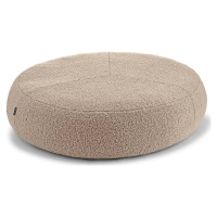 Béžový pelíšek pro psa z materiálu bouclé ø 90 cm Senso Pouffe Greige M/L – MiaCara