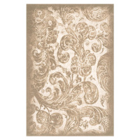 Béžový vlněný koberec 300x400 cm Damask – Agnella