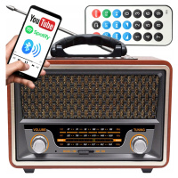 Bluetooth Přenosné Rádio Akumulátor Powerbanka Skutečný Retro Vintage Styl