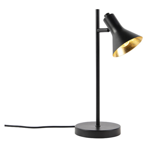 Moderní stolní lampa černá se zlatým 1 světlem - Magno QAZQA