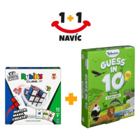 Akce 1+1 Rubikova logická hra cube it + Uhádni na 10 - Zvířata - česká verze navíc