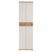 Bílá přírodní šatní skříň v dekoru dubu 59x199 cm Topix – Germania