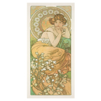 Obrazová reprodukce Topaz from The Precious Stones Series (Beautiful Distressed Art Nouveau Lady