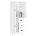 vidaXL Skříň highboard lesklá bílá 69,5 x 34 x 180 cm kompozitní dřevo