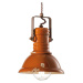 Ferroluce Závěsné světlo C1691 industriální design oranžové