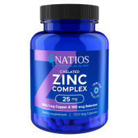 Natios Zinc Chelated Complex - Zinek, selen a měď 25 mg 100 veganských kapslí