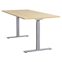 Topstar Psací stůl s elektrickým přestavováním výšky, rovné provedení, š x h 1800 x 800 mm, javo