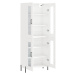 vidaXL Skříň highboard lesklá bílá 69,5 x 34 x 180 cm kompozitní dřevo