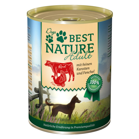 Best Nature Dog Adult 6 x 400 g - krůtí, hovězí & mrkev
