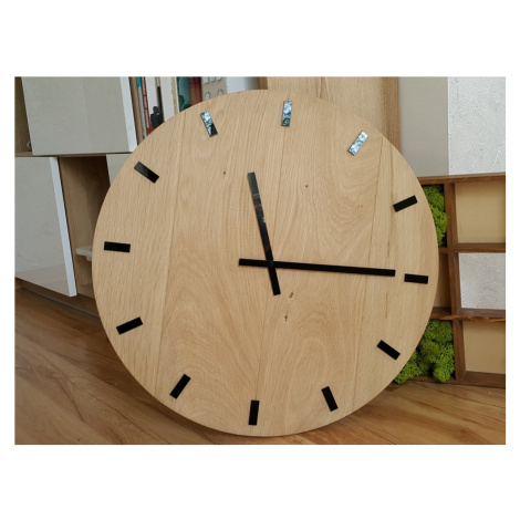 ModernClock Nástěnné hodiny Black Oak hnědé