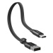 Baseus Nimble plochý kabel USB / USB-C se svorkou 2A 0,23M black