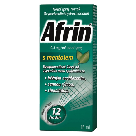 AFRIN 0,5 mg/ml nosní sprej 15 ml