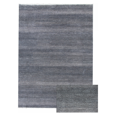 Diamond Carpets koberce Ručně vázaný kusový koberec Diamond DC-MCN Dark blue/silver - 245x305 cm