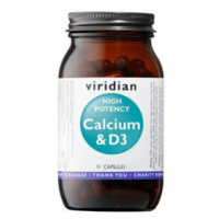 VIRIDIAN Nutrition High Potency Calcium & D3 90 kapslí