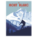 Ilustrace Mont Blanc Ski resort poster, retro, VectorUp, 30 × 40 cm