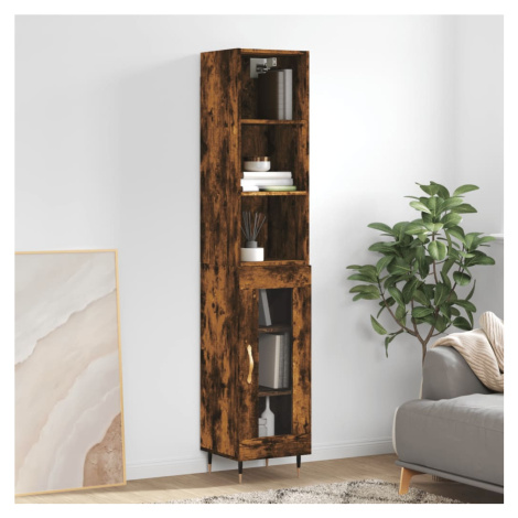 vidaXL Skříň highboard kouřový dub 34,5 x 34 x 180 cm kompozitní dřevo