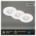 BRILONER LED vestavná svítidla, pr.9 cm, 3x LED, 4,9 W, 480 lm, bílé IP44 BRI 7036-036