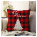 Vánoční žinylkový povlak na polštář Minimalist Cushion Covers Christmas Tartan, 55 x 55 cm