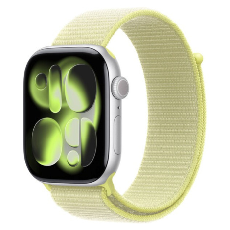 Apple Watch 49/46/45/44mm neonově žlutý provlékací sportovní řemínek