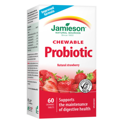 JAMIESON - Probiotic tablety na cucání s jahodovou příchutí 60 tbl.