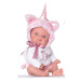 ANTONIO JUAN - 85105-3 Jednorožec fialový - realistická panenka miminko s celovinylovým tělem