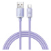 Baseus Crystal Shine odolný opletený kabel USB / USB-C 100W 1,2m purple