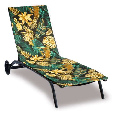 Polstr na plážové lehátko - potah na zip - 55x195 cm - Monstera