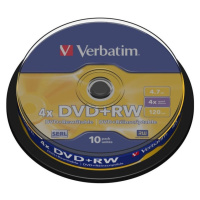 VERBATIM DVD+RW(10 ks)Spindle4x/DLP/4.7GB