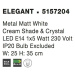 NOVA LUCE nástěnné svítidlo ELEGANT kov matná bílá krémové stínidlo a křišťály E14 1x5W 5157204
