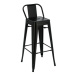 barová židle Paris Back short 75cm černá