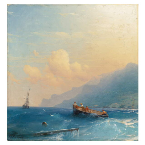 Plakát, Obraz - Searching for Survivors, 1863, Aivazovsky, Ivan Konstantinovich, 40 × 40 cm